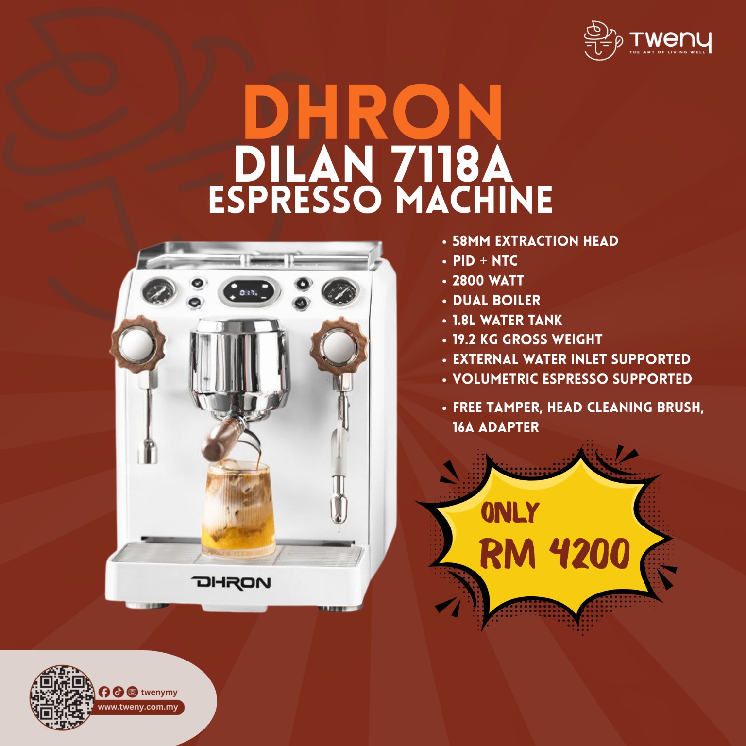 Dhron Dilam 718A Espresso Machine