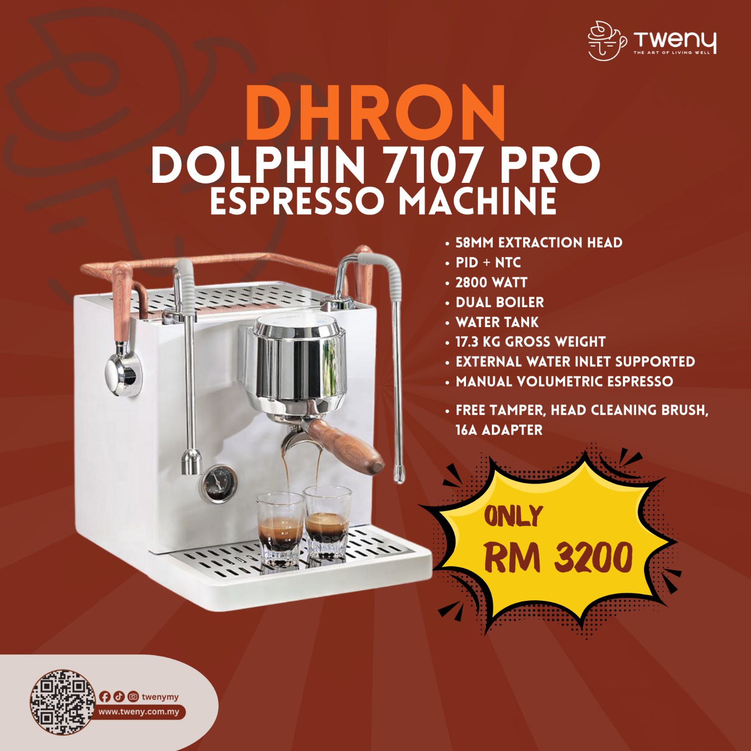 Dhron Dolphin 7107 Pro Espresso Machine